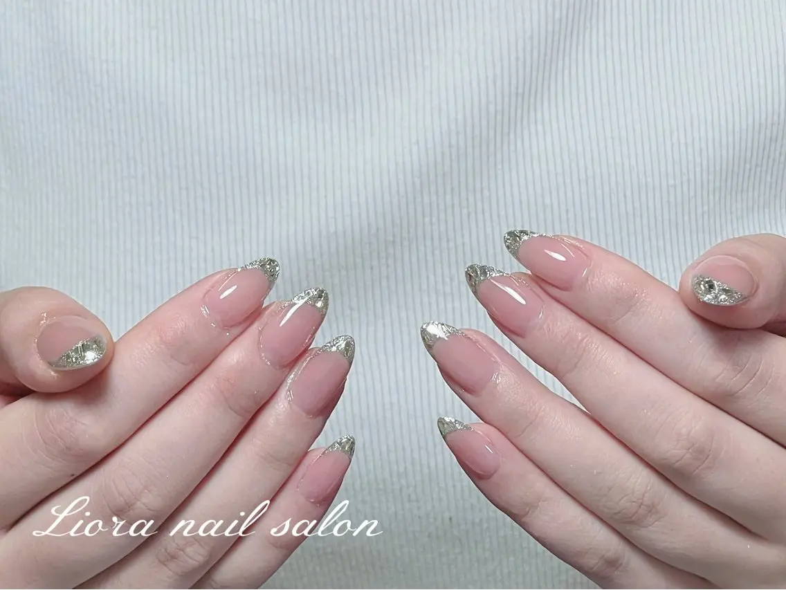 ネイル チークネイル フットネイル フレンチネイル ジェルネイル ガーリー ハンドネイル Liora nailのネイルデザイン