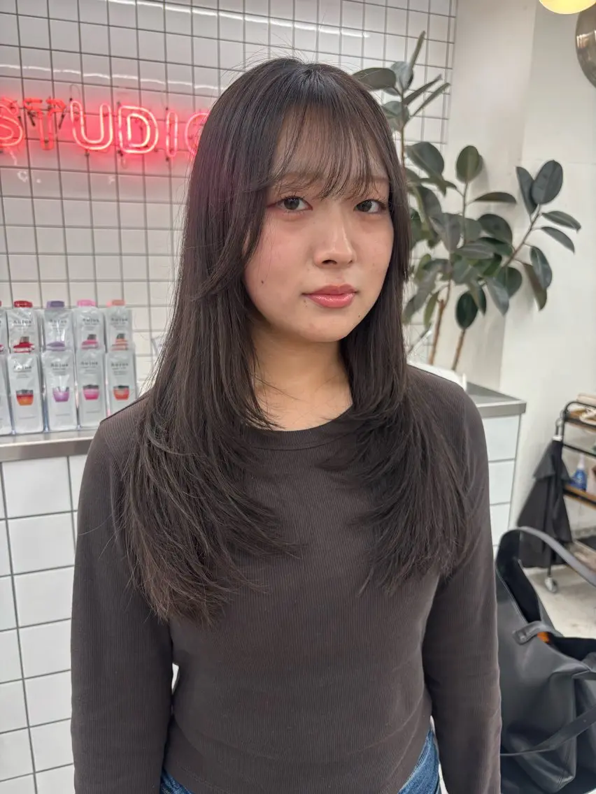 セミロング カラー ヘアアレンジ カット ヘアカラー 夕羽夢🍓矢場/ JILLSTUDIOのヘアスタイル