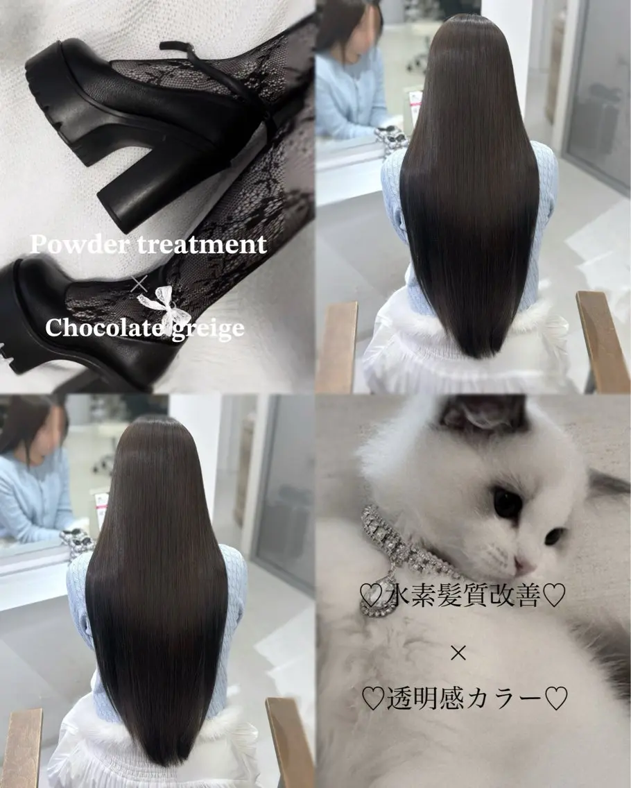 ロング カラー 🖤ハイトーンカラ ー🖤/ここなのヘアスタイル