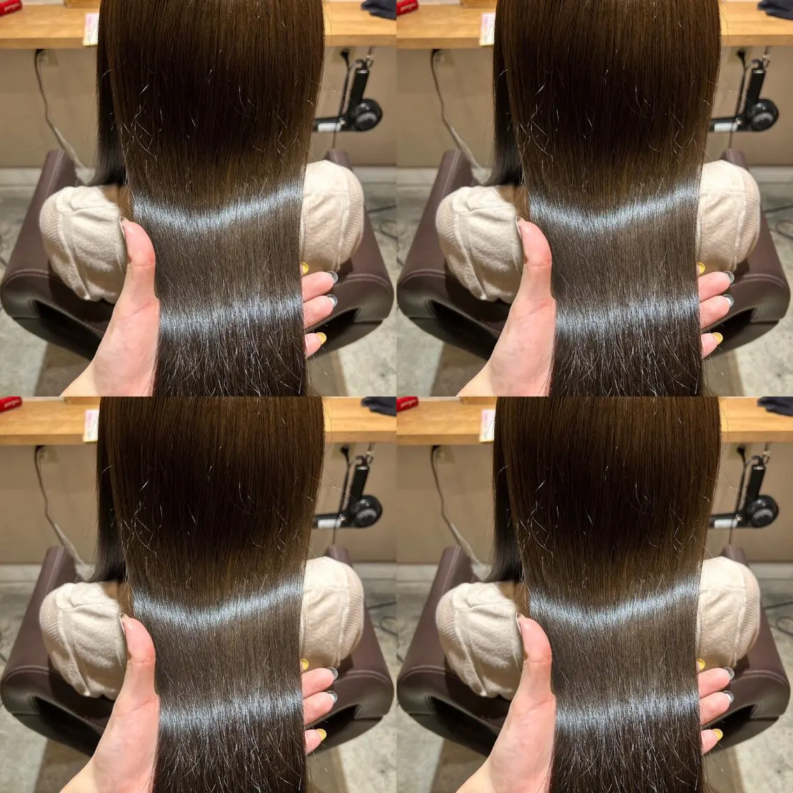 ロング カラー ベージュカラー オリーブベージュ レイヤーカット/ 縮毛矯正🇰🇷早坂のヘアスタイル