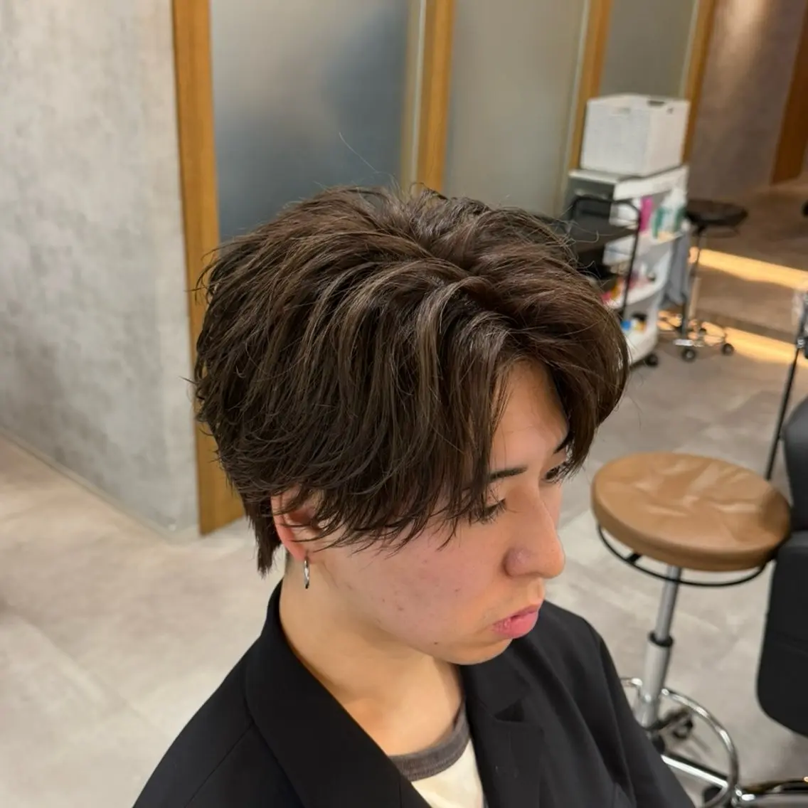 パーマ メンズ フェザーパーマ メンズパーマ カット パーマ 【札幌メンズ特化】 つばさ🔥のヘアスタイル