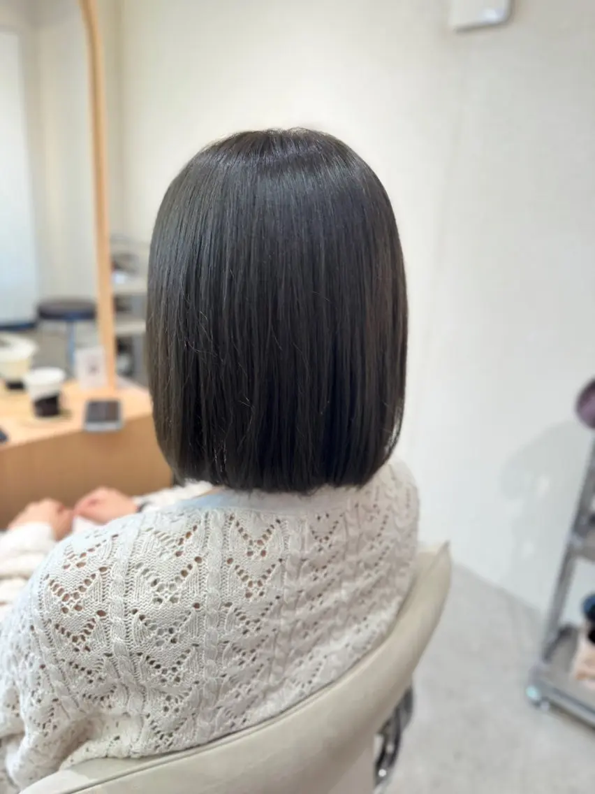 ショート ボブ 韓国風ヘア カット トリートメント ふくおか なな Toiro 武蔵小杉のヘアスタイル