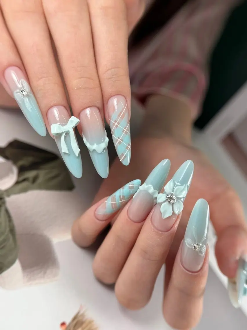 ネイル アートネイル ボルドー フレンチネイル ジェルネイル 氷ネイル・うるうるネイル ハンドネイル Yuki nail salon Anのネイルデザイン