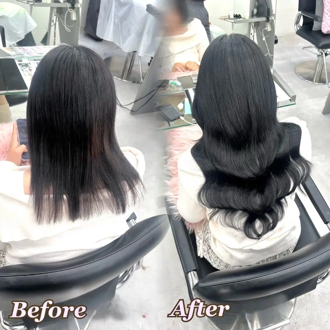 エクステ ヘアメ🎀推しカラー 🥣横浜/しほ🧸のヘアスタイル