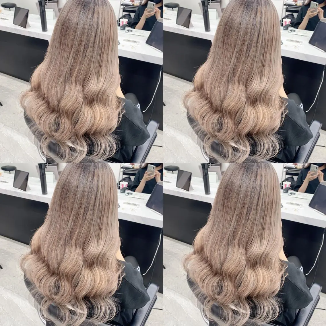 ロング プルエクステ エクステ ハイライト ヨシンモリ 韓国風ヘア ヘアカラー トリートメント プルエクステ 🖤MIYUのヘアスタイル