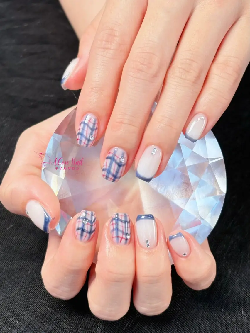 ネイル 桜ネイル 長さ出し フラワーネイル フレンチネイル ジェルネイル ハンドネイル ACon NailSalonのネイルデザイン