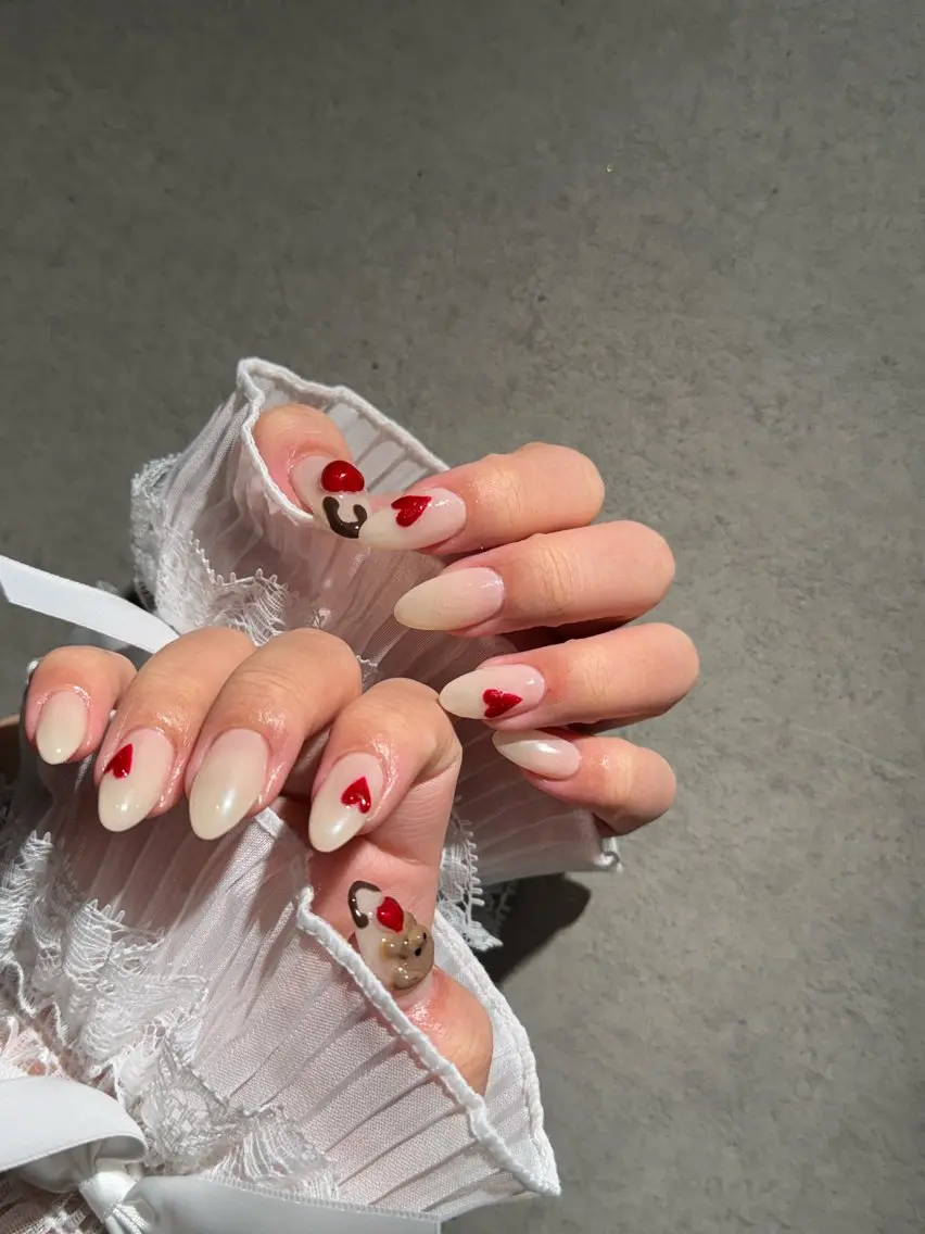 ネイル I-nailロング /ワンホン/キラキラのネイルデザイン