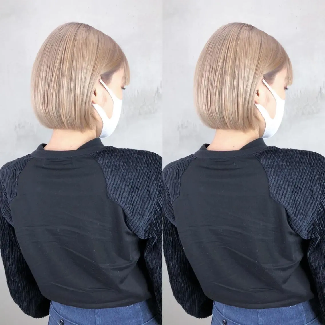 ミディアム カラー ブロンド ボブ 💜ハイトーン💛 マジカルかいちゃんのヘアスタイル