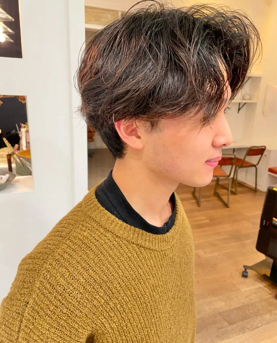 ショート パーマ メンズ メンズパーマ ショートヘア トリートメント ニュアンスパーマ カット パーマ トリートメント 髪質改善ストレート✨ パーマヘア✨YUKIのヘアスタイル