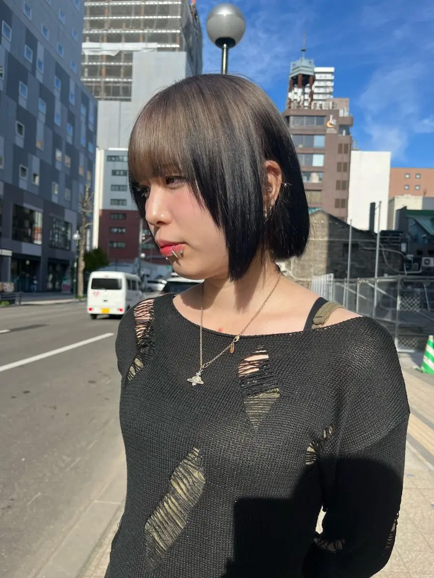 ショート カラー ヘアカラー トリートメント ミジュ/ ショートモデル募集のヘアスタイル