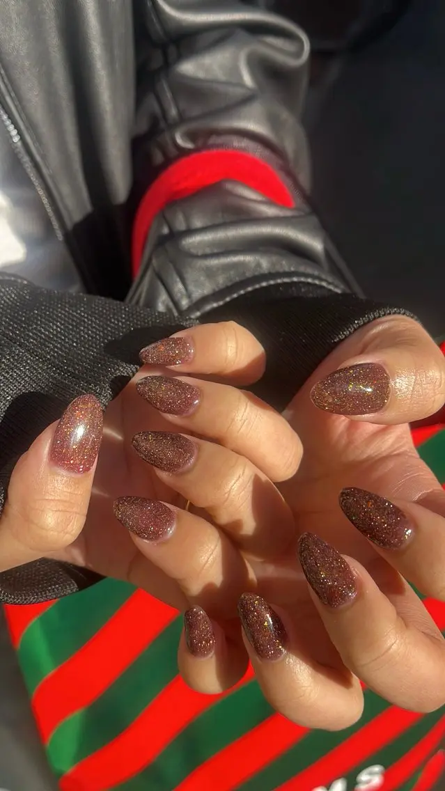 ネイル フラッシュネイル ニュアンスネイル シンプルネイル 冬ネイル クリスマス SAKU nail 作島茜のネイルデザイン