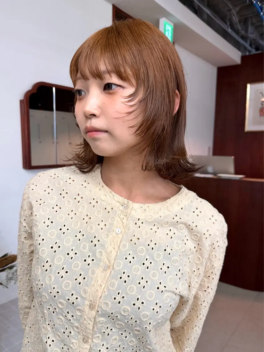 ショート カラー ボブレイヤー ブリーチ ブラウンカラー キャラメルブラウン ブリーチなしカラー カット ヘアカラー トリートメント Kaito🐶 /デザイン/レイヤーのヘアスタイル