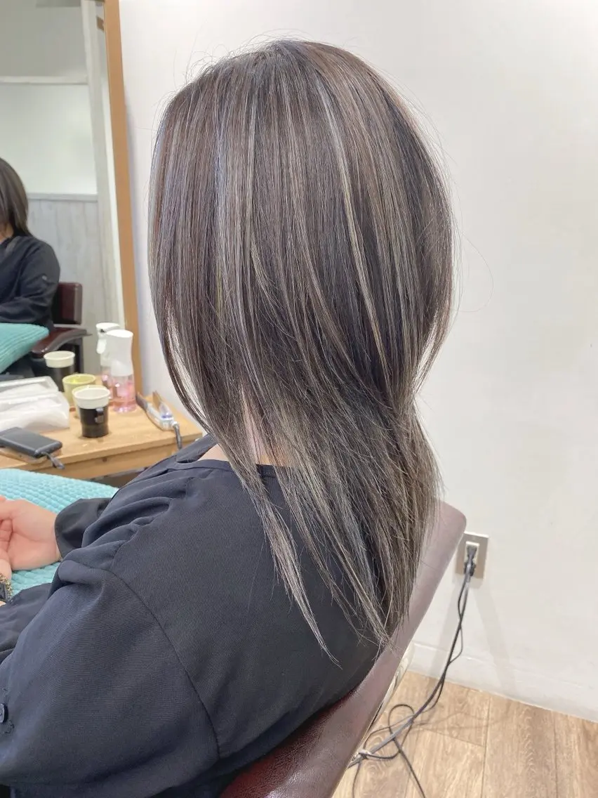 ロング カラー ヘアカラー トリートメント ハイライト⭐️上野 高広のヘアスタイル