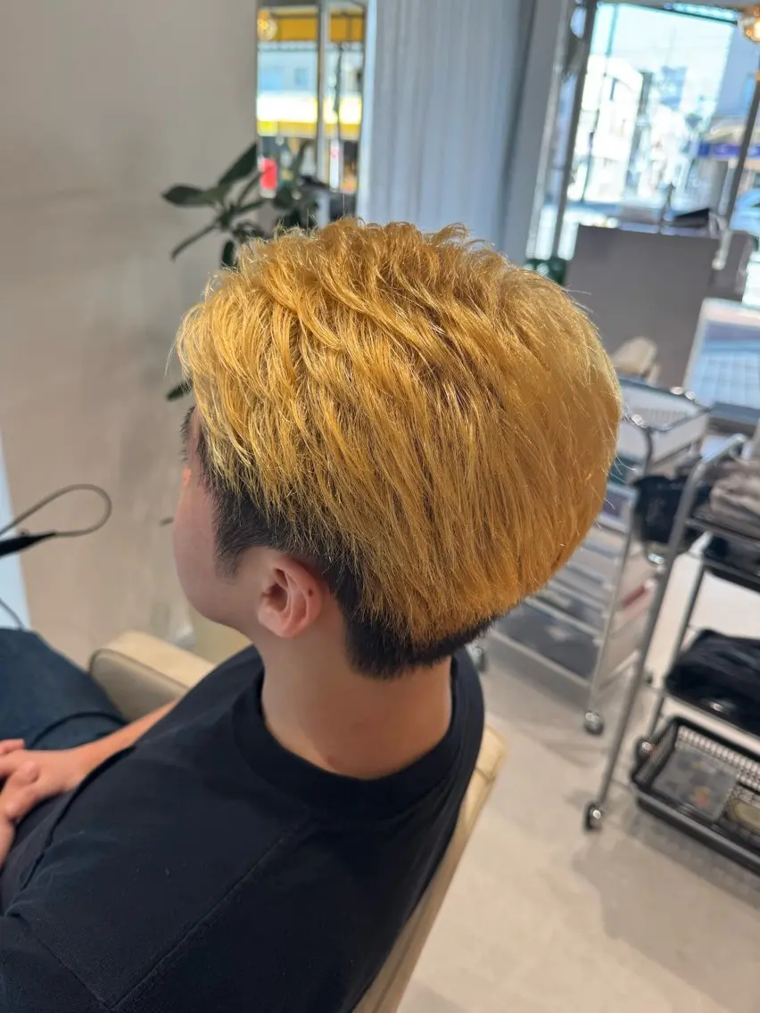 メンズ ヘアカラー SUZUNE 🐣カットモデルのヘアスタイル