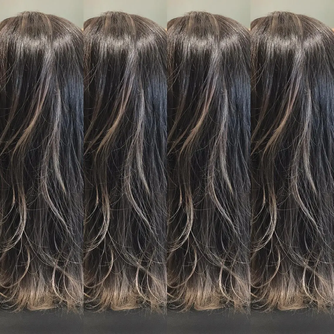 セミロング カラー デザインカラー ヘアカラー 大久保 隆蔵のヘアスタイル