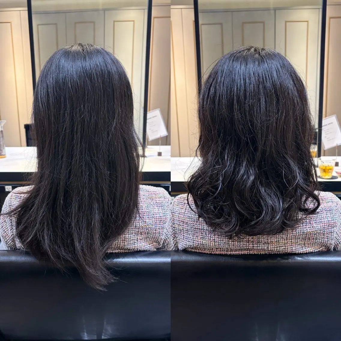 ミディアム パーマ ミディアムパーマ パーマ ショート・パーマ みお🎀のヘアスタイル