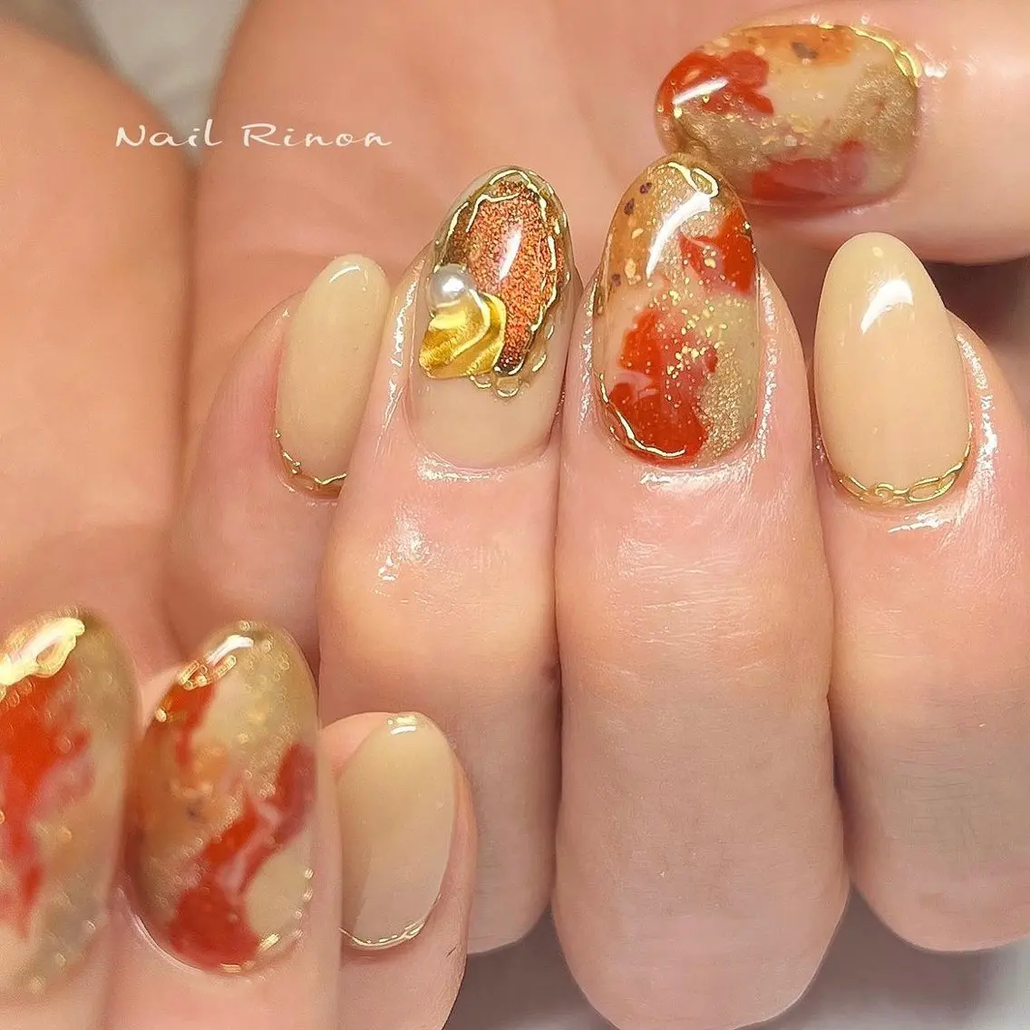 ネイル ニュアンスネイル ハンドネイル Nail Rinonのネイルデザイン