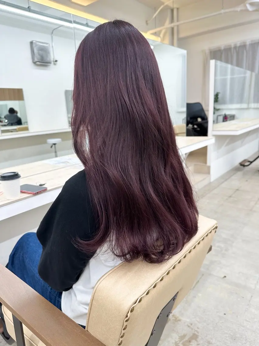 ロング カラー ラベンダーカラー ピンクカラー ピンクラベンダー ヘアカラー トリートメント 🌼透明感艶カラー オリーブ🌼河村咲のヘアスタイル