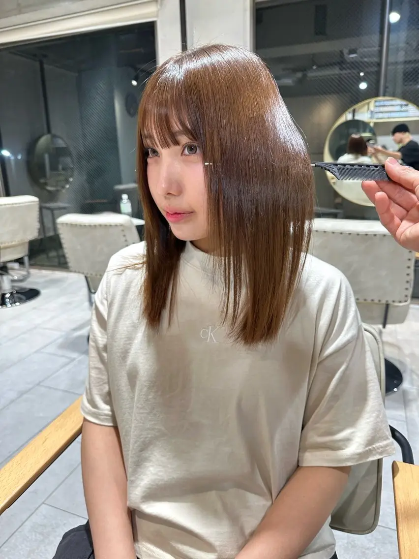 ミディアム 美髪特化✨ 伊織✨縮毛矯正✨のヘアスタイル