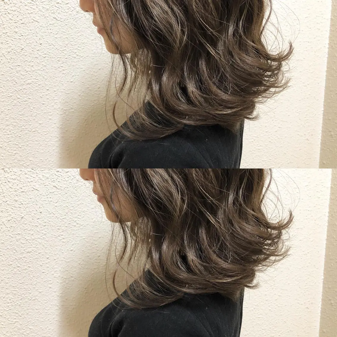 ミディアム カラー カット ヘアカラー ツキノキ ミナのヘアスタイル