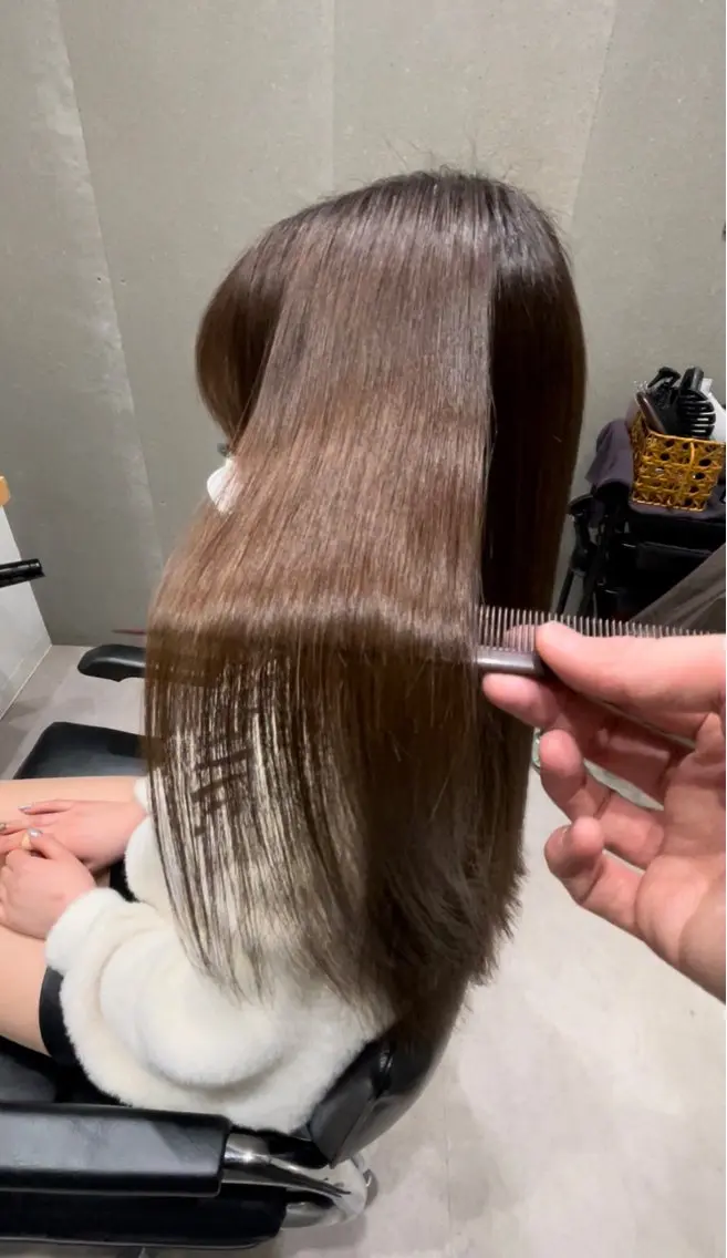 ミディアム 髪質改善 トリートメント カット トリートメント 髪質改善ヘアケア 艶髪特化/上田のヘアスタイル