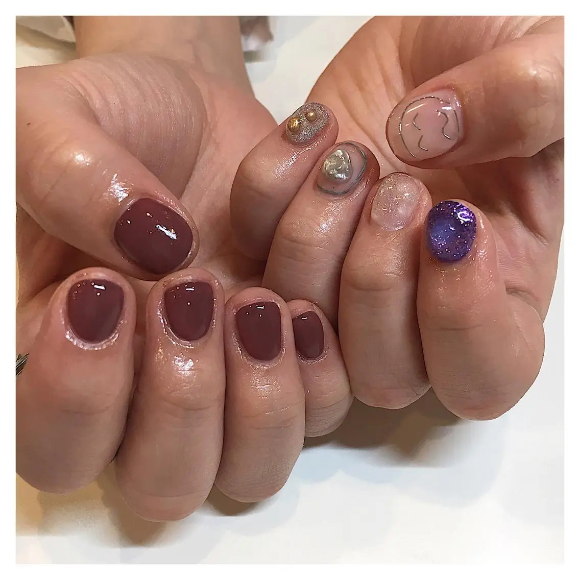 ネイル アートネイル クリアネイル nail salon Soiréeのネイルデザイン