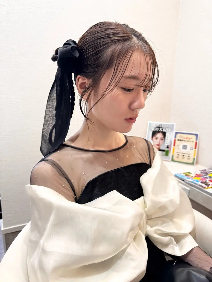 セミロング ヘアアレンジ ヘアセット 伴藤 寿男のヘアスタイル