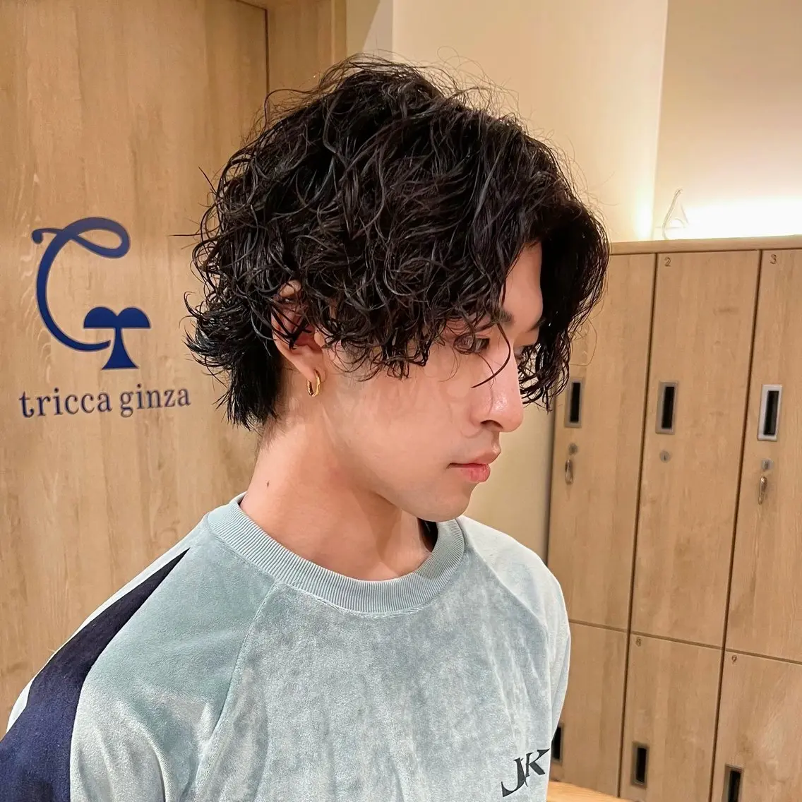 ミディアム パーマ メンズ 奏羽　"メンズ ・パーマ・ショート"のヘアスタイル
