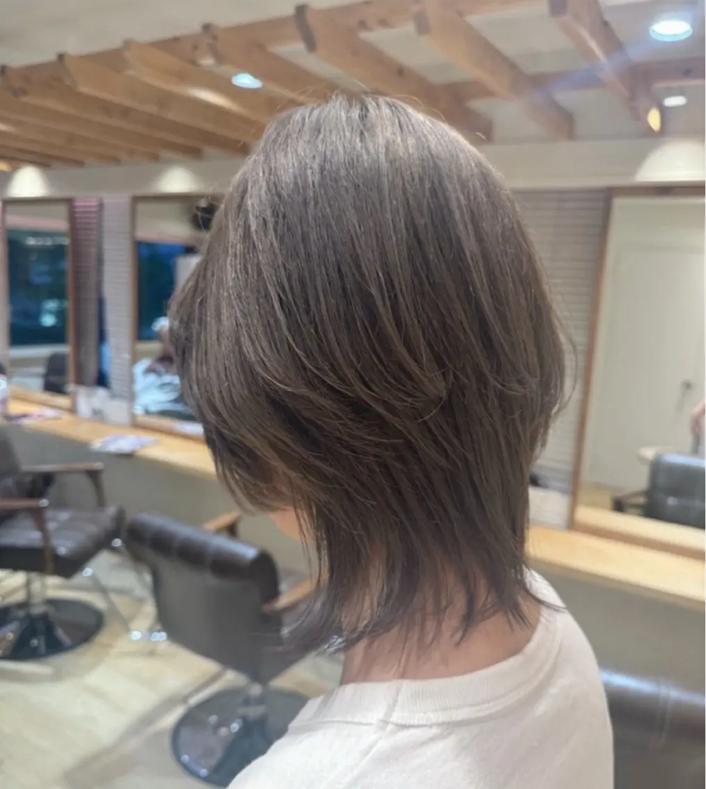 ミディアム カラー ヘアアレンジ カット ヘアカラー 柳川瑠衣菜 EIGHT/新宿のヘアスタイル