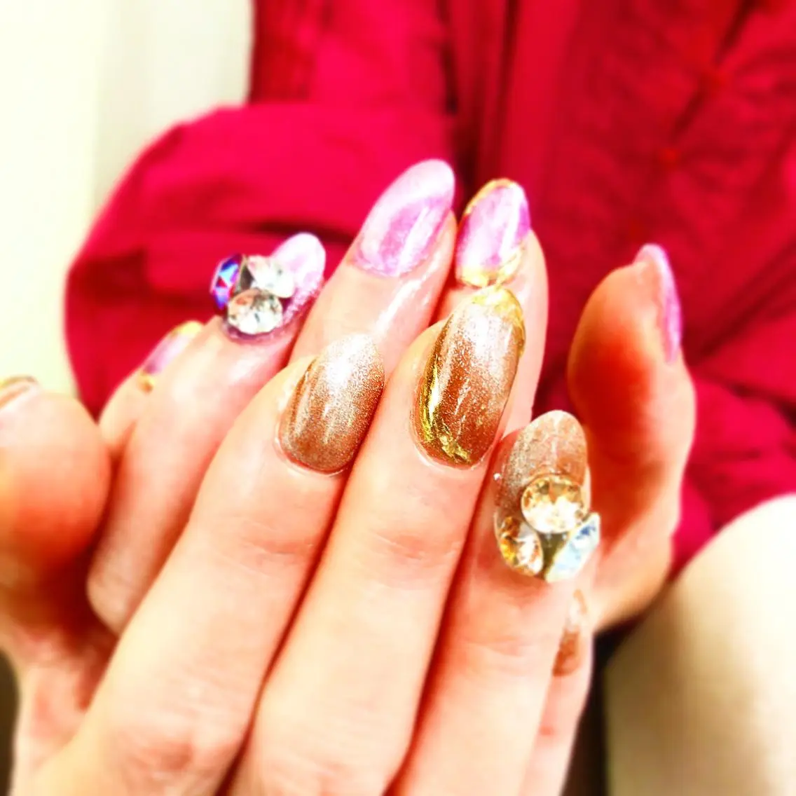 ネイル マグネットネイル ストーンネイル ハンドネイル ハンドケア FASTNAIL PLUS 新宿店のネイルデザイン