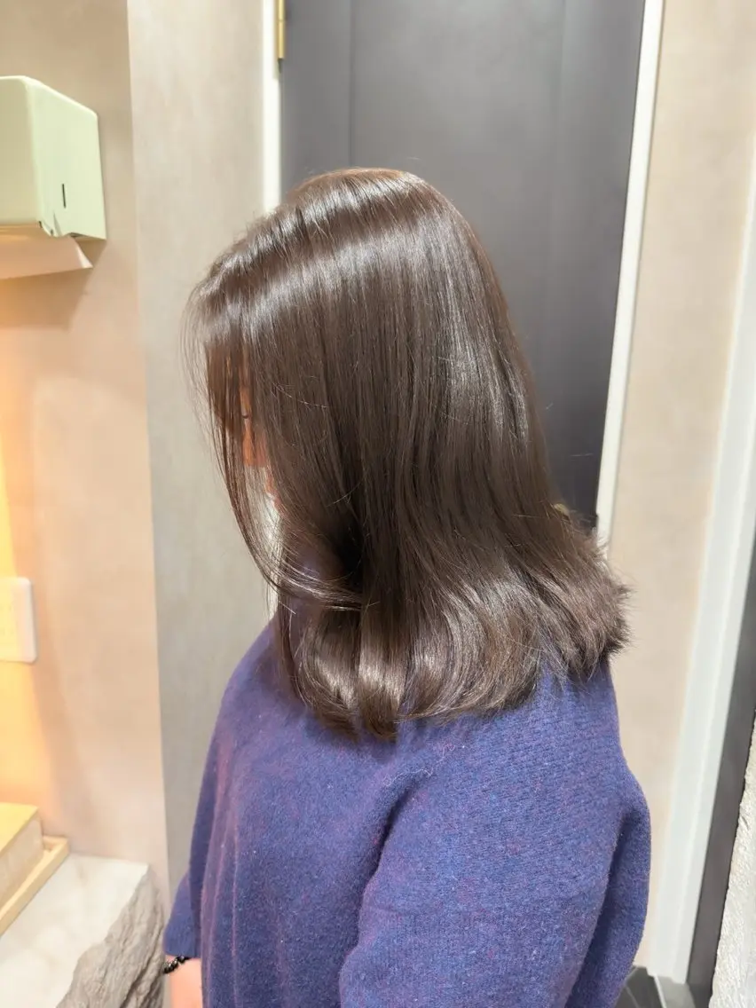 ミディアム カラー ヘアカラー トリートメント ヘッドスパ 🪐レイヤー/抜け感 カラー/加野彩果🪐のヘアスタイル