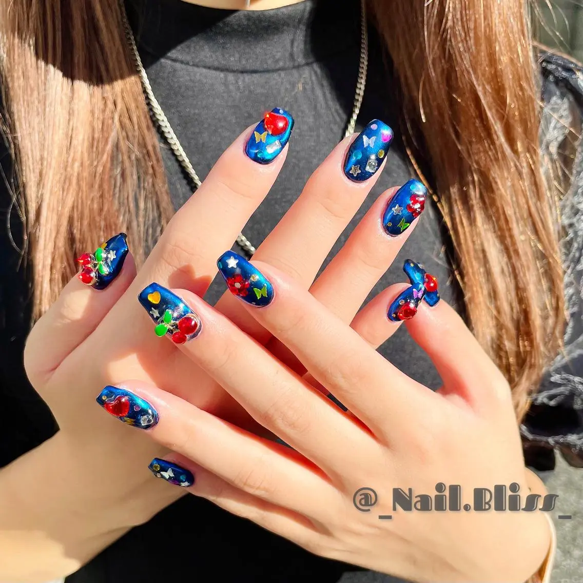 ネイル ミラーネイル ハンドネイル NAIL BLISSのネイルデザイン