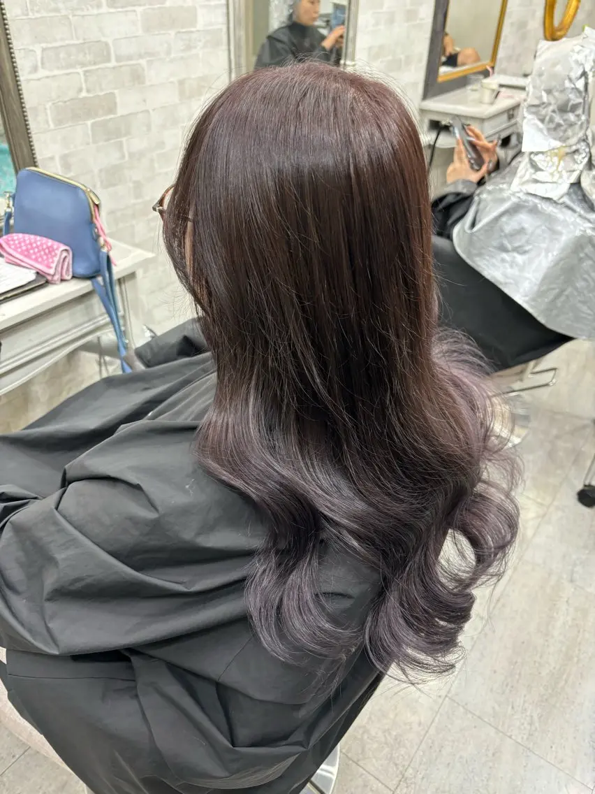 ロング ヘアカラー ヘアセット☆ 髪質改善カラー☆まいのヘアスタイル