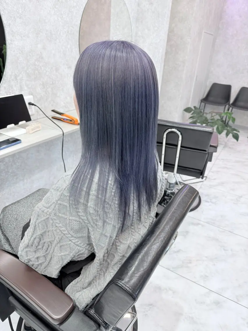 セミロング カラー 🌺ハイトーン🌺 矢葺 なぎさ🌺🌺のヘアスタイル
