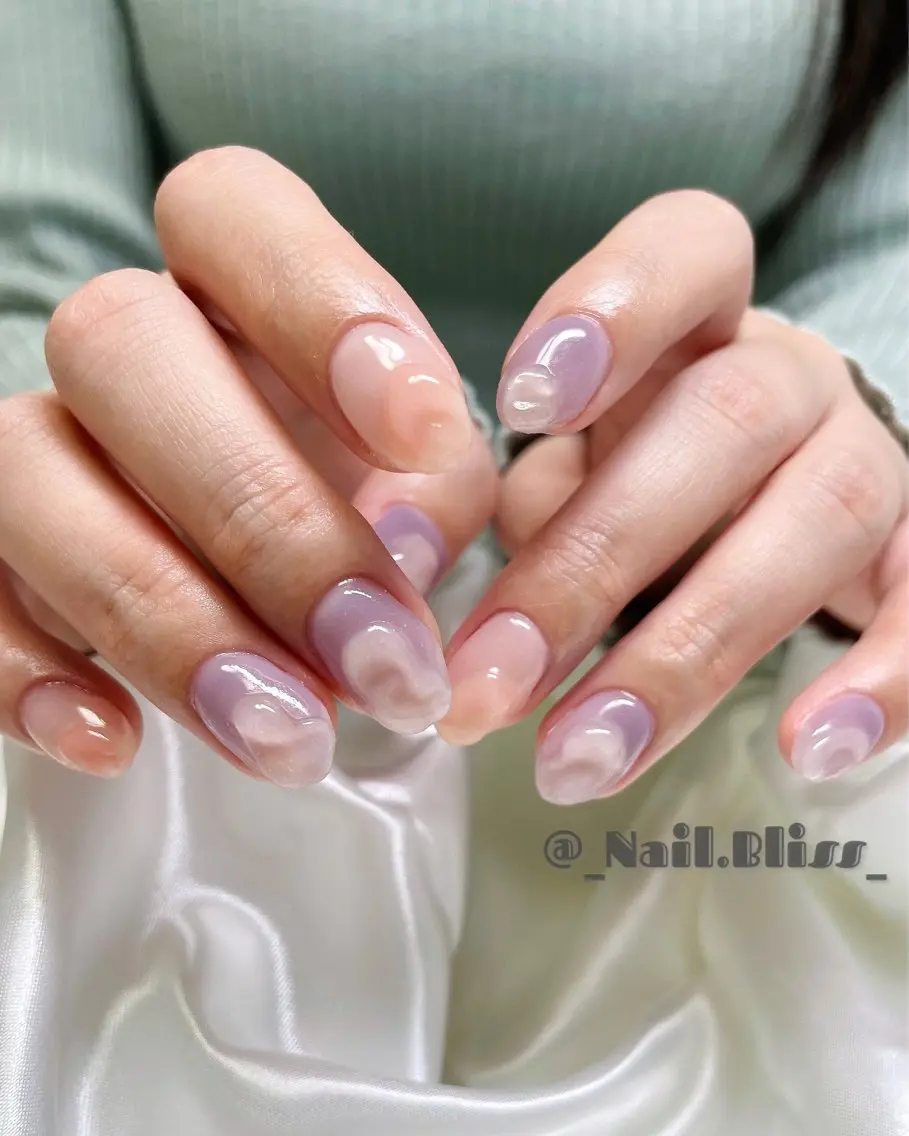 ネイル 持ち込み ニュアンスネイル ぷっくりネイル ハンドネイル NAIL BLISSのネイルデザイン