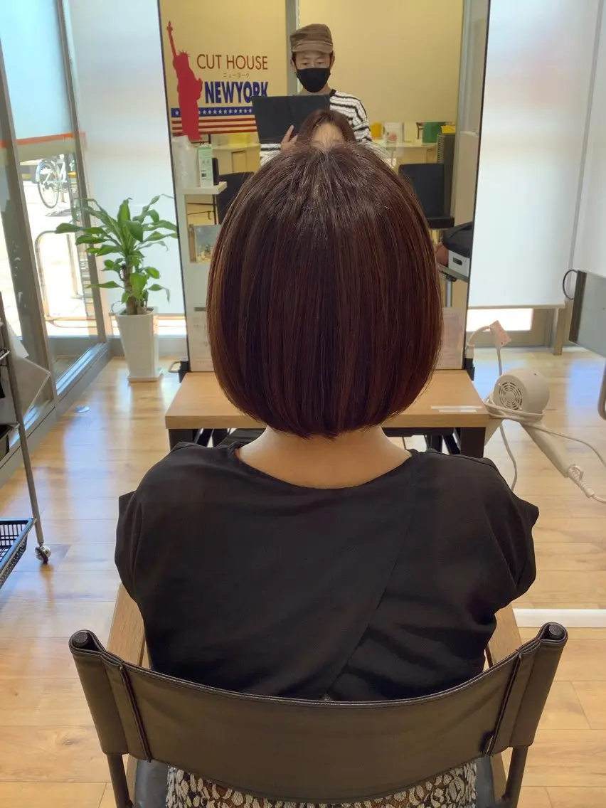 ミディアム カラー カット ヘアカラー 髪質改善縮毛矯正 美容師✂️山崎竜二のヘアスタイル