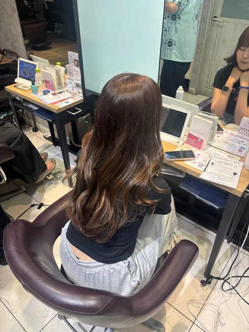 ロング カラー ヘアカラー トリートメント 透明感ダブルカラー/ レイヤー💕miyuのヘアスタイル