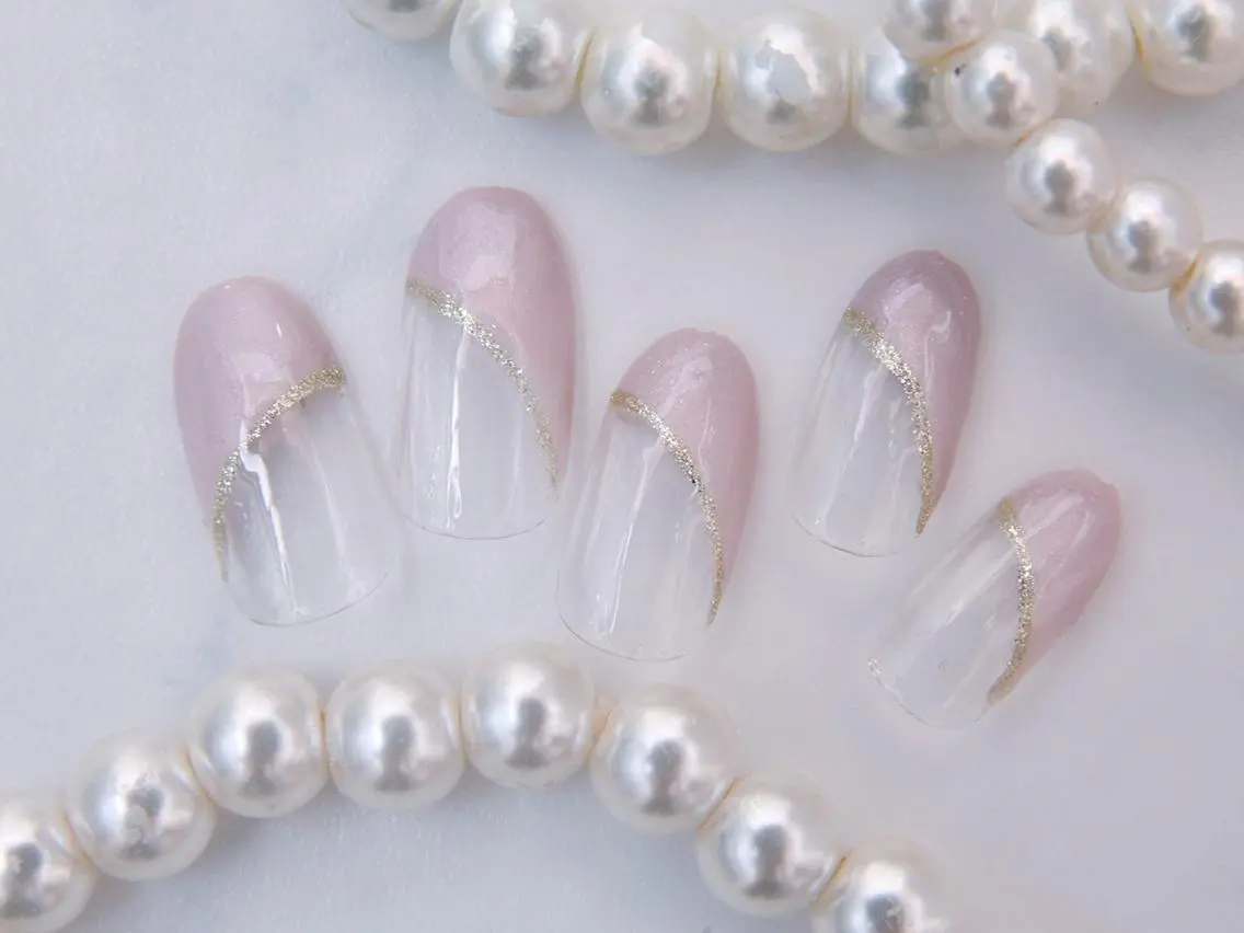 ネイル 桜ネイル クリアネイル フットネイル ジェルネイル キラキラネイル Tiary Nail Yのネイルデザイン