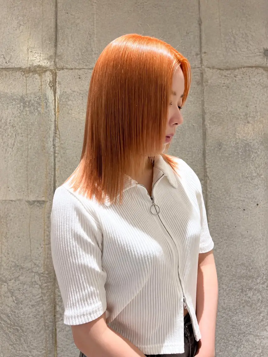 【❤️🔥艶感up❤️🔥】ブリーチリタッチオンカラー+3stepトリートメント💫の写真