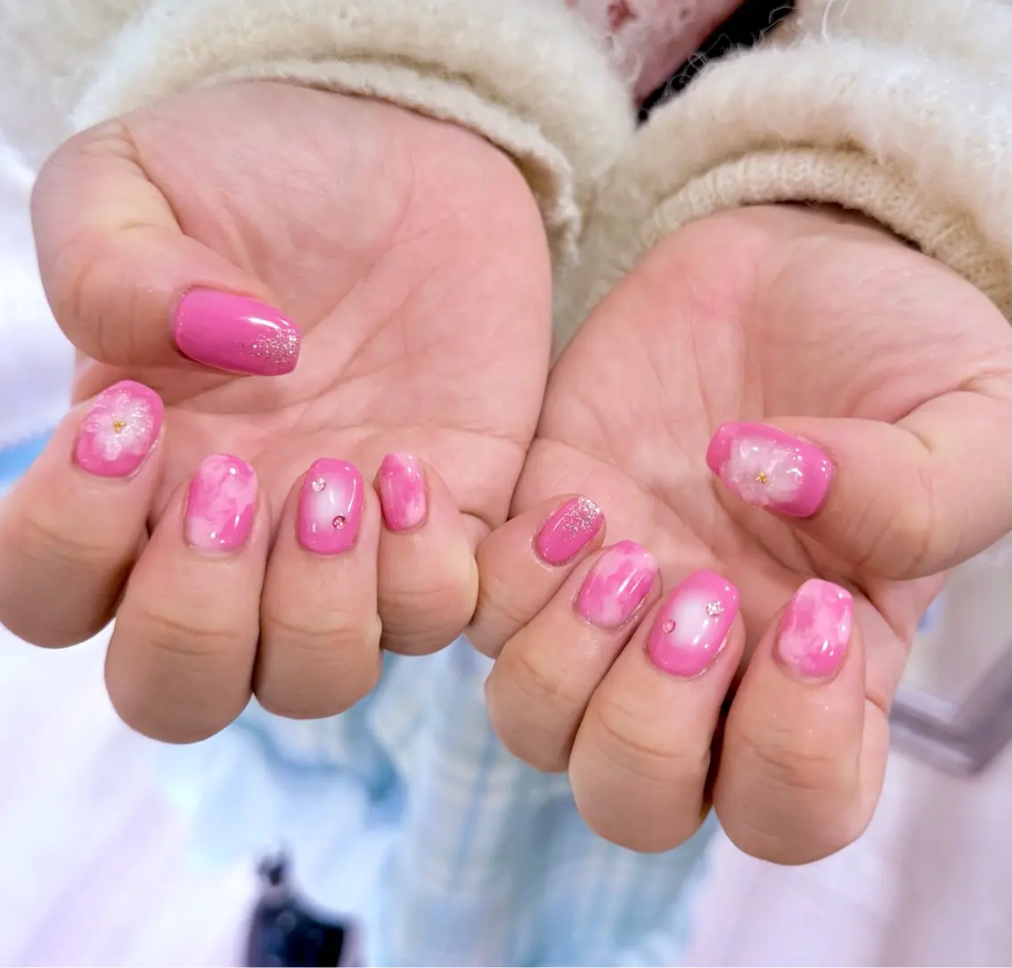 ネイル ハンドネイル いちじゅう あおいのネイルデザイン