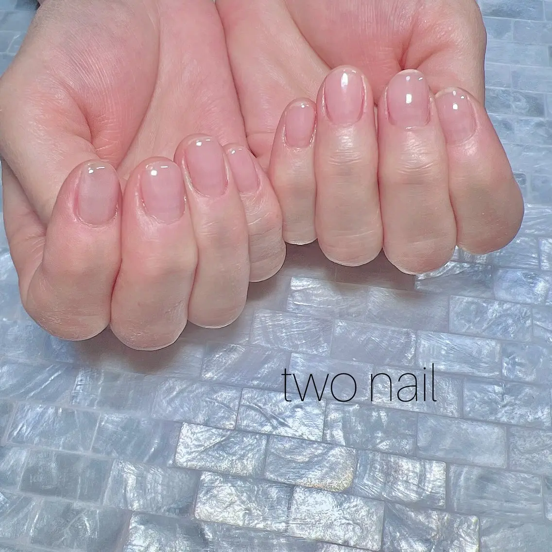 ネイル ネイルチップ ホワイト ハンドネイル two nailのネイルデザイン
