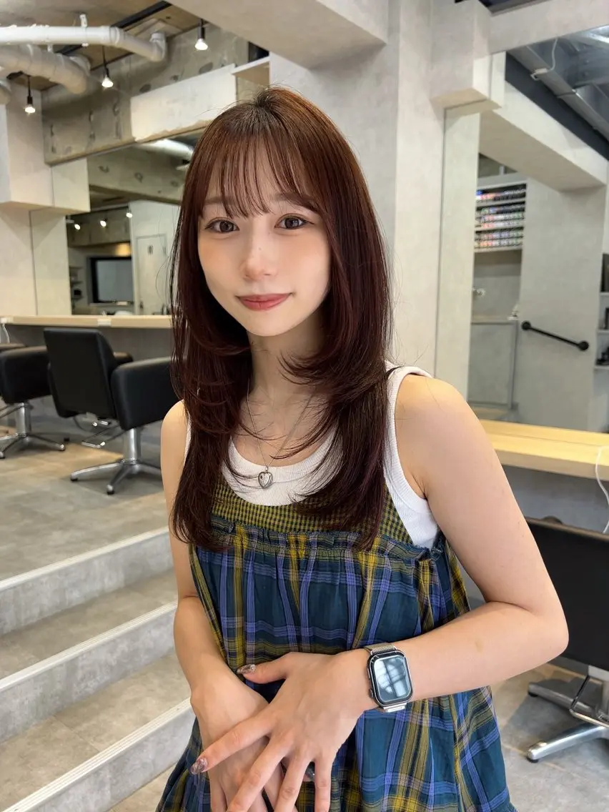 ロング レイヤーカット カット ヘアカラー トリートメント ✳︎透明感カラー✳︎ ボブ✳︎nanaのヘアスタイル