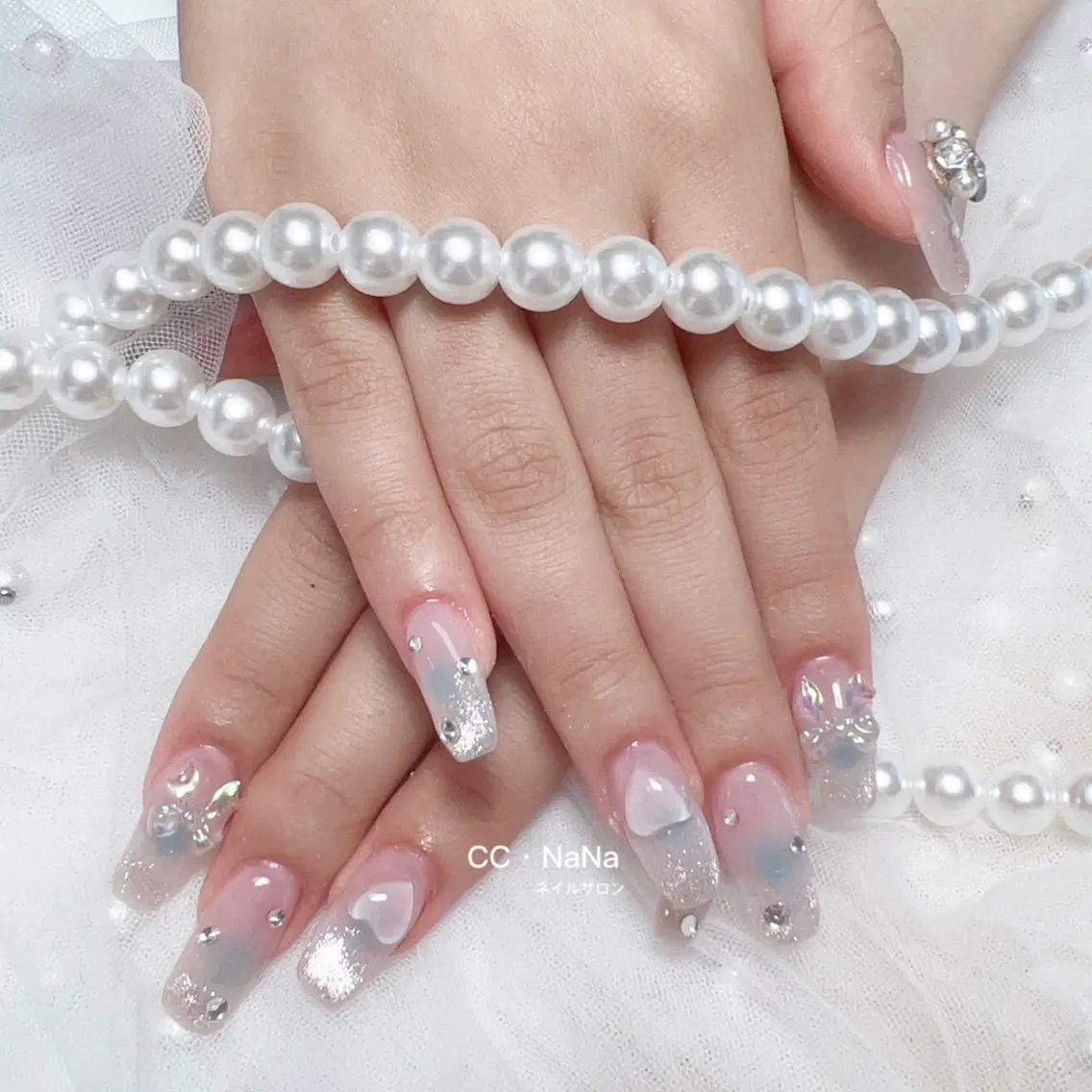 ネイル 持ち込み スカルプネイル ハンドネイル 💎CC・NaNa 韓国風ネイル🌙Cのネイルデザイン