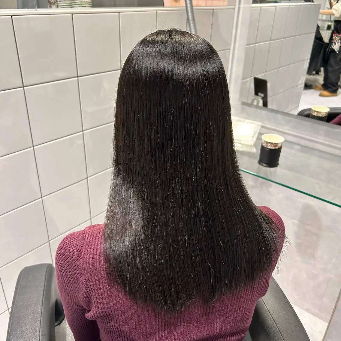 セミロング カラー カット ヘアカラー トリートメント 表参道/透明感カラー /暗髪/ジュキヤのヘアスタイル