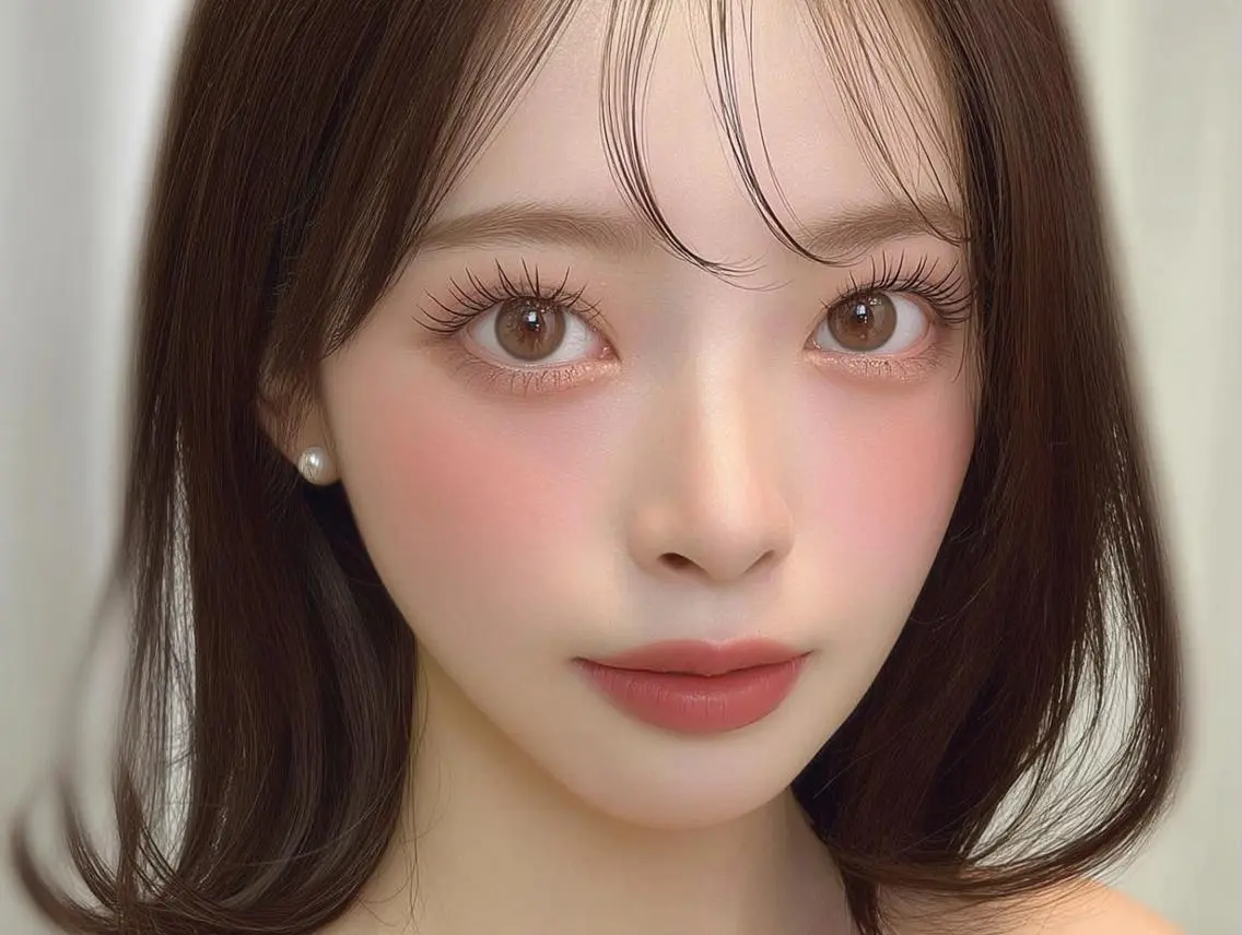 マツエク・マツパ 一重×まつ毛パーマ マツパ 似合わせカットカラー りおなのヘアスタイル
