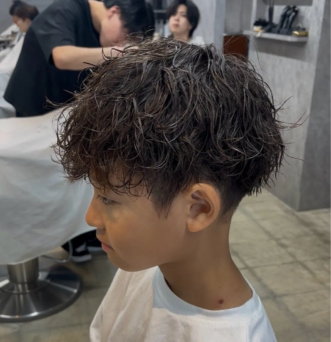 パーマ メンズ カット パーマ 岡本 悠聖のヘアスタイル