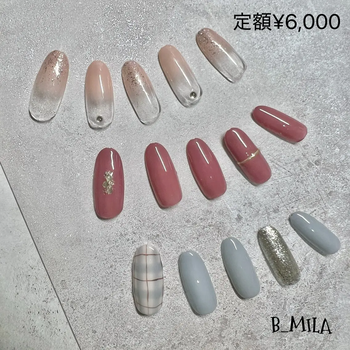 ミディアム ハンドネイル B_Mila 水戸   萬城のネイルデザイン