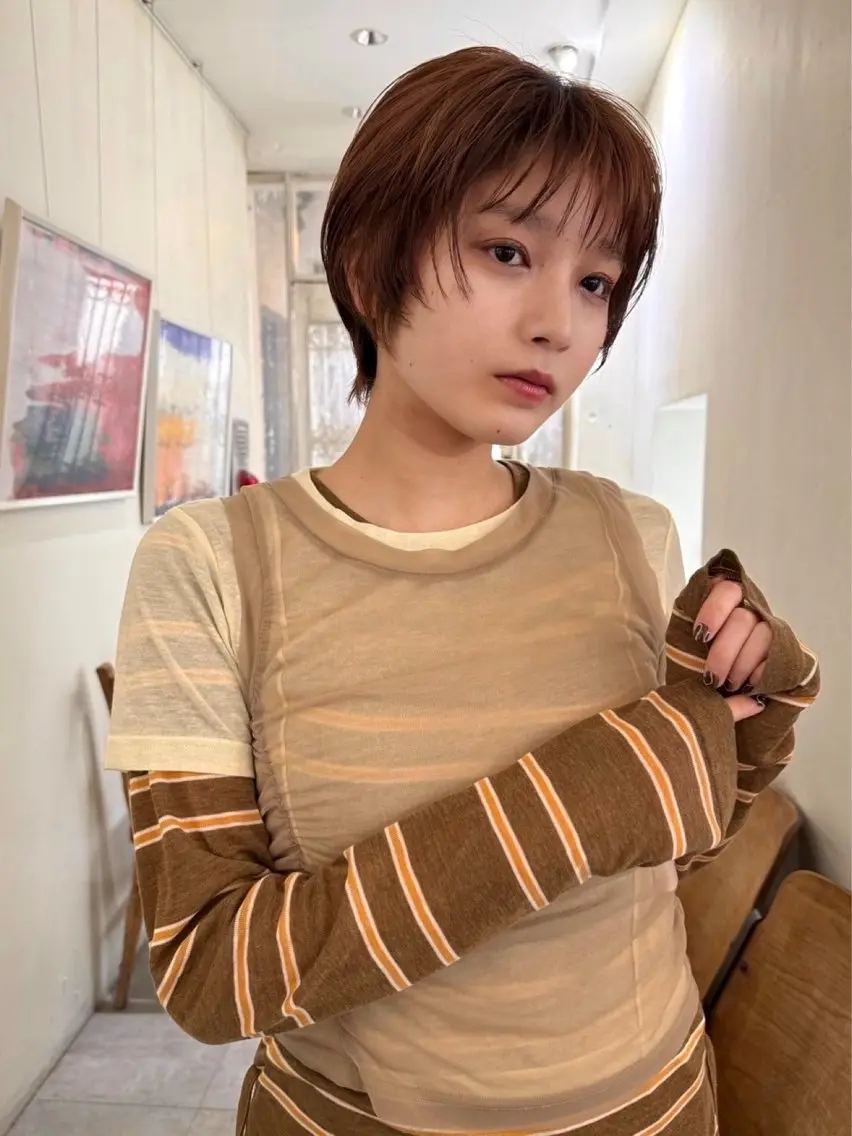 ショート カラー ショートヘア レイヤー MINX伊藤なず菜のヘアスタイル