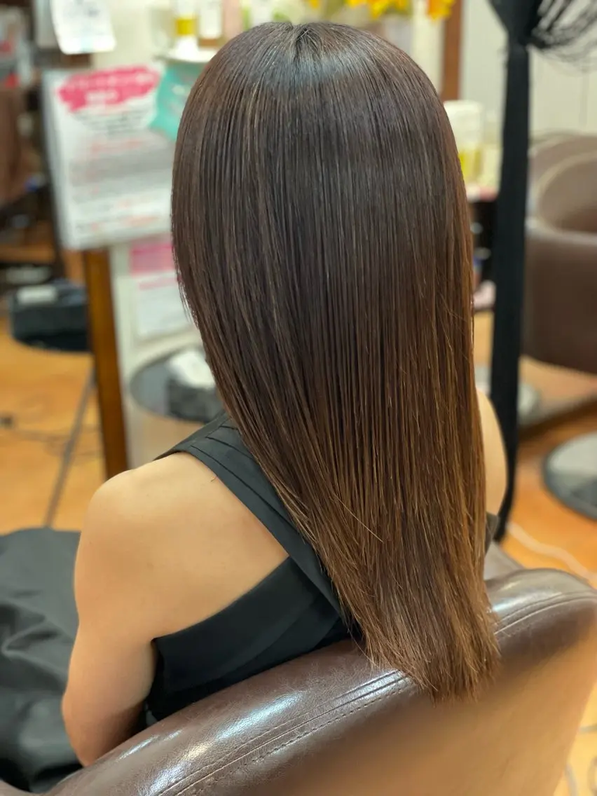 ロング カット 縮毛矯正 吉村幸重🌈髪質改善 /抗がん剤治療カットのヘアスタイル