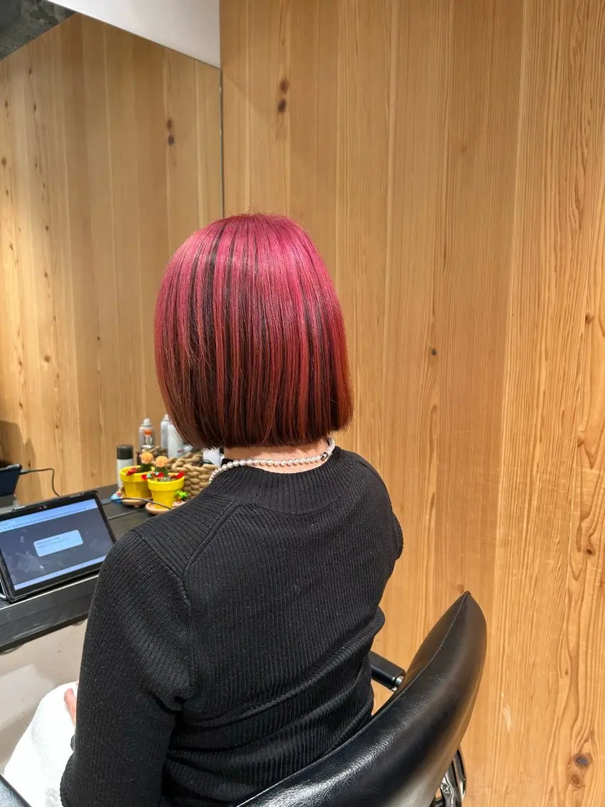 ショート カラー カット ヘアカラー トリートメント スキバサミを使わない カット🌼唯🌼のヘアスタイル